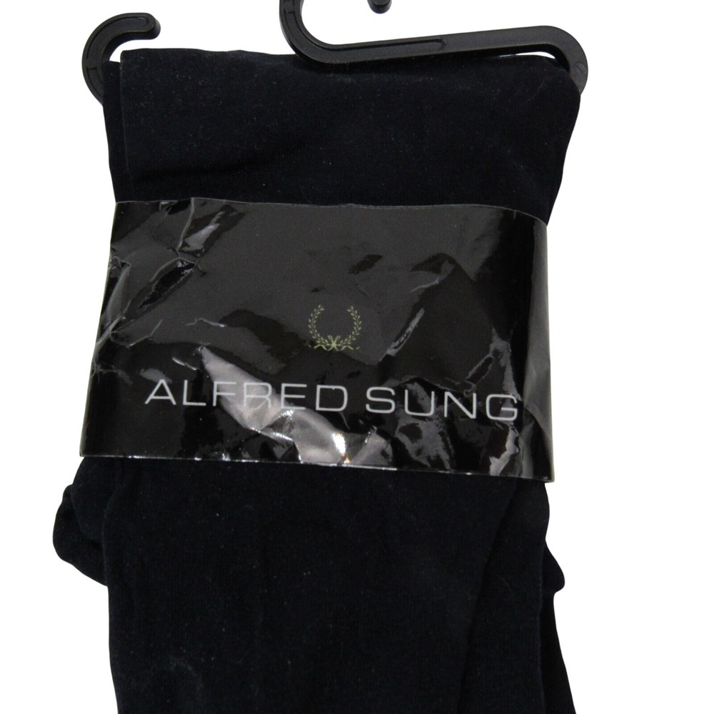 ALFRED‎ SUNG Black Sheer Nylon Pantyhose Hosiery